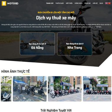 Mẫu thiết kế website cho thuê xe máy 01