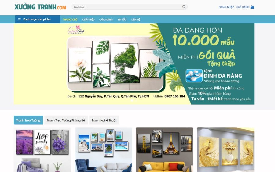 Theme wordpress ban tranh