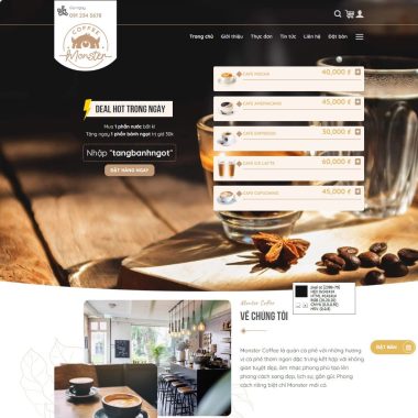 Mẫu thiết kế website bán cà phê 03