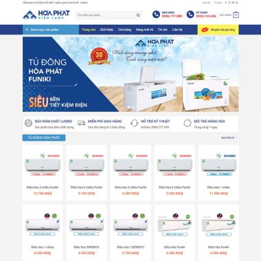 theme wordpress bán hàng điện lạnh