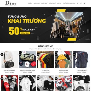 Mẫu website bán đồ nam đẹp