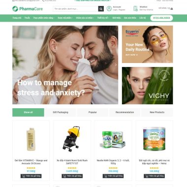 Mẫu thiết kế website nhà thuốc 06