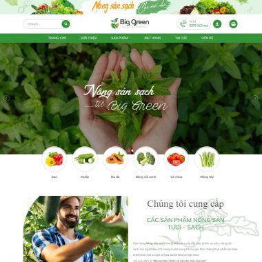 Mẫu thiết kế website nông sản 03