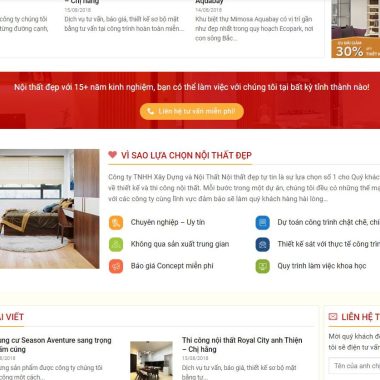 Theme wordpress nội thất đẹp