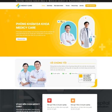Mẫu thiết kế website phòng khám 02