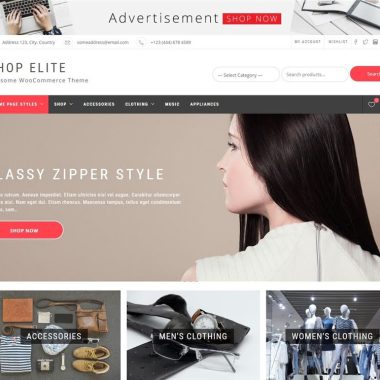 shopElite theme wordpress mien phi cho web ban hang