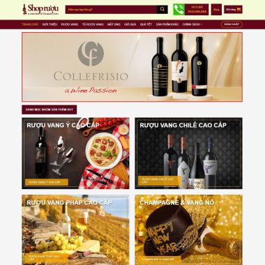 Mẫu thiết kế website shop rượu 03
