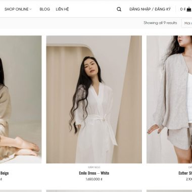 Theme wordpress thời trang - Trang danh mục