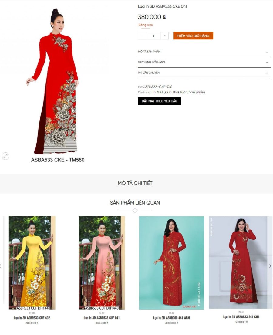 theme wordpress ban ao dai dep