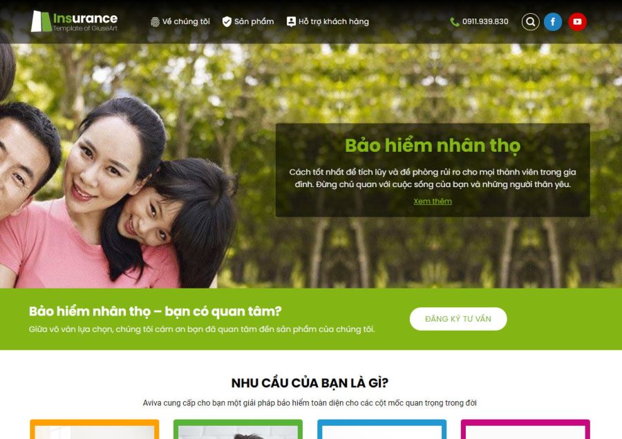 theme wordpress ban bao hiem