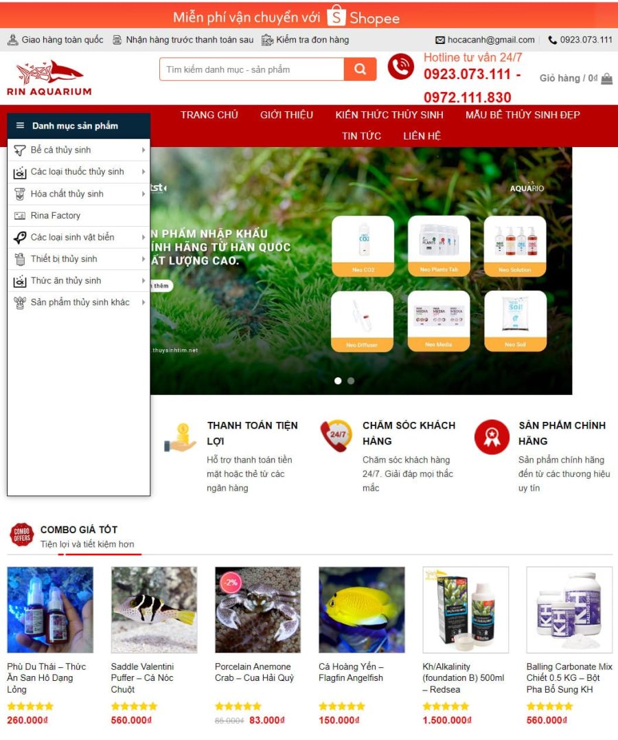 theme wordpress ban do thuy sinh