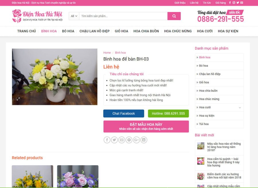 theme wordpress ban hoa tuoi sieu dep