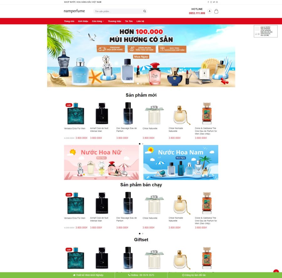 theme wordpress ban nuoc hoa dep