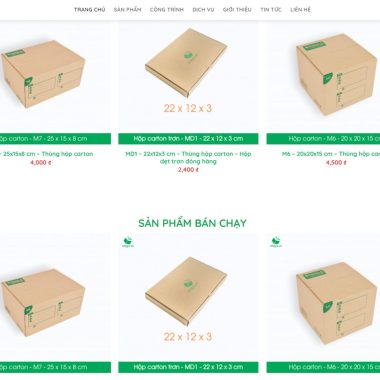 Theme wordpress bán thùng carton đẹp