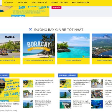 theme wordpress bán vé máy bay