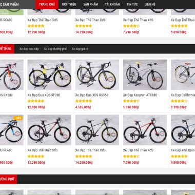 Mẫu theme wordpress bán xe đạp đẹp mắt