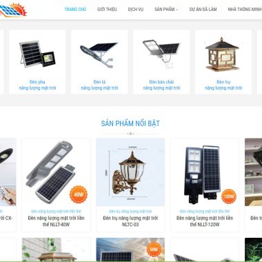 Theme wordpress bán đèn năng lượng mặt trời