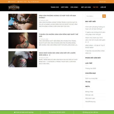 Theme wordpress dịch vụ xăm đẹp