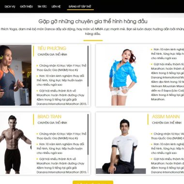 theme wordpress phòng tập gym đẹp