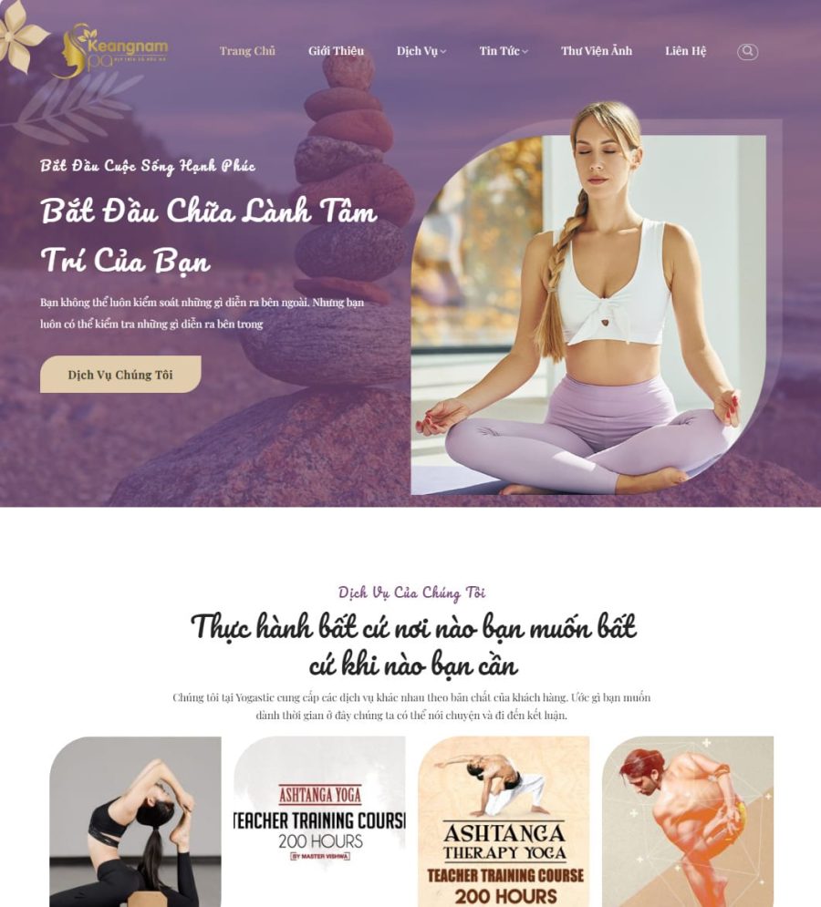 Theme wordpress trung tâm yoga