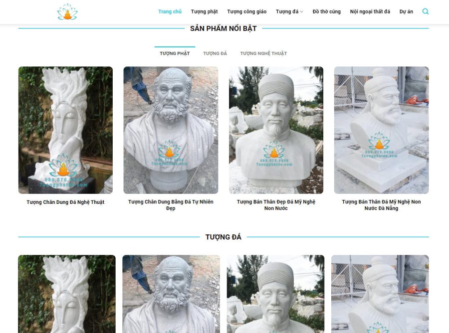 theme wordpress bán tượng phật