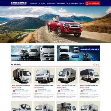 Theme wordpress bán ô tô Isuzu