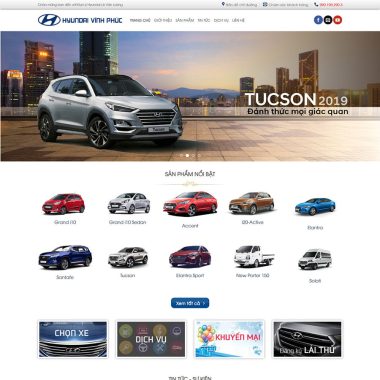 Theme wordpress đại lý xe Hyundai