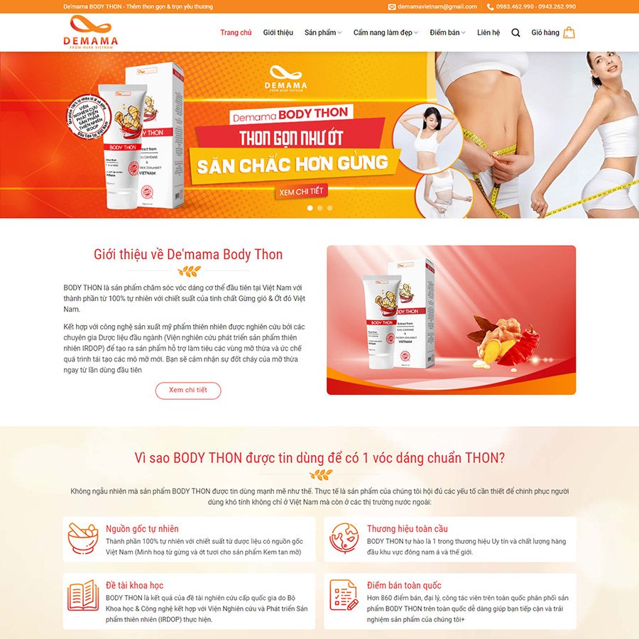 Mẫu thiết kế website bán quà tết - giới thiệu sản phẩm 8 Mẫu thiết kế website thực phẩm chức năng đẹp