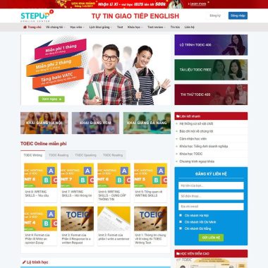 theme wordpress trung tâm anh văn