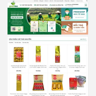Mẫu thiết kế website bán trà xanh 03