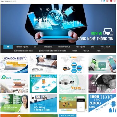 Theme wordpress dịch vụ Viettel