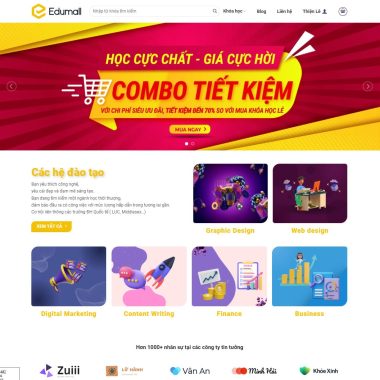 Mẫu thiết kế website Bán khóa học