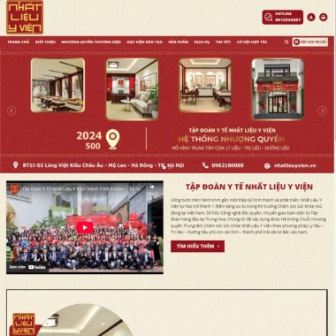 Mẫu thiết kế Website y viện, phòng khám chữa bệnh y học cổ truyền