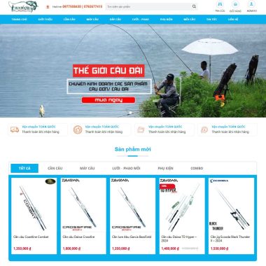 Mẫu thiết kế website bán đồ câu cá