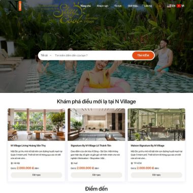 Mẫu thiết kế website du lịch 28 – Đặt phòng khách sạn