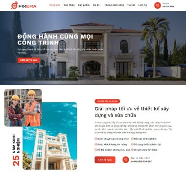 Mẫu thiết kế website kiến trúc 07