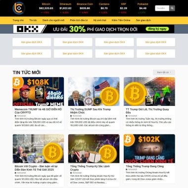 Mẫu thiết kế website tin tức blockchain, crypto, coin 03