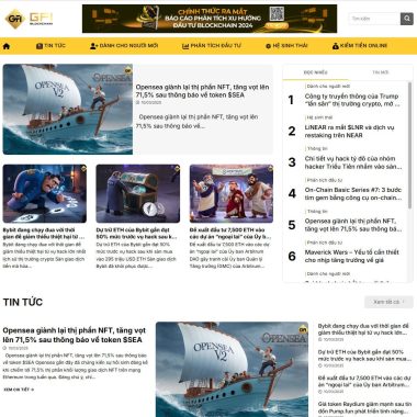 Mẫu thiết kế website tin tức blockchain, crypto, coin