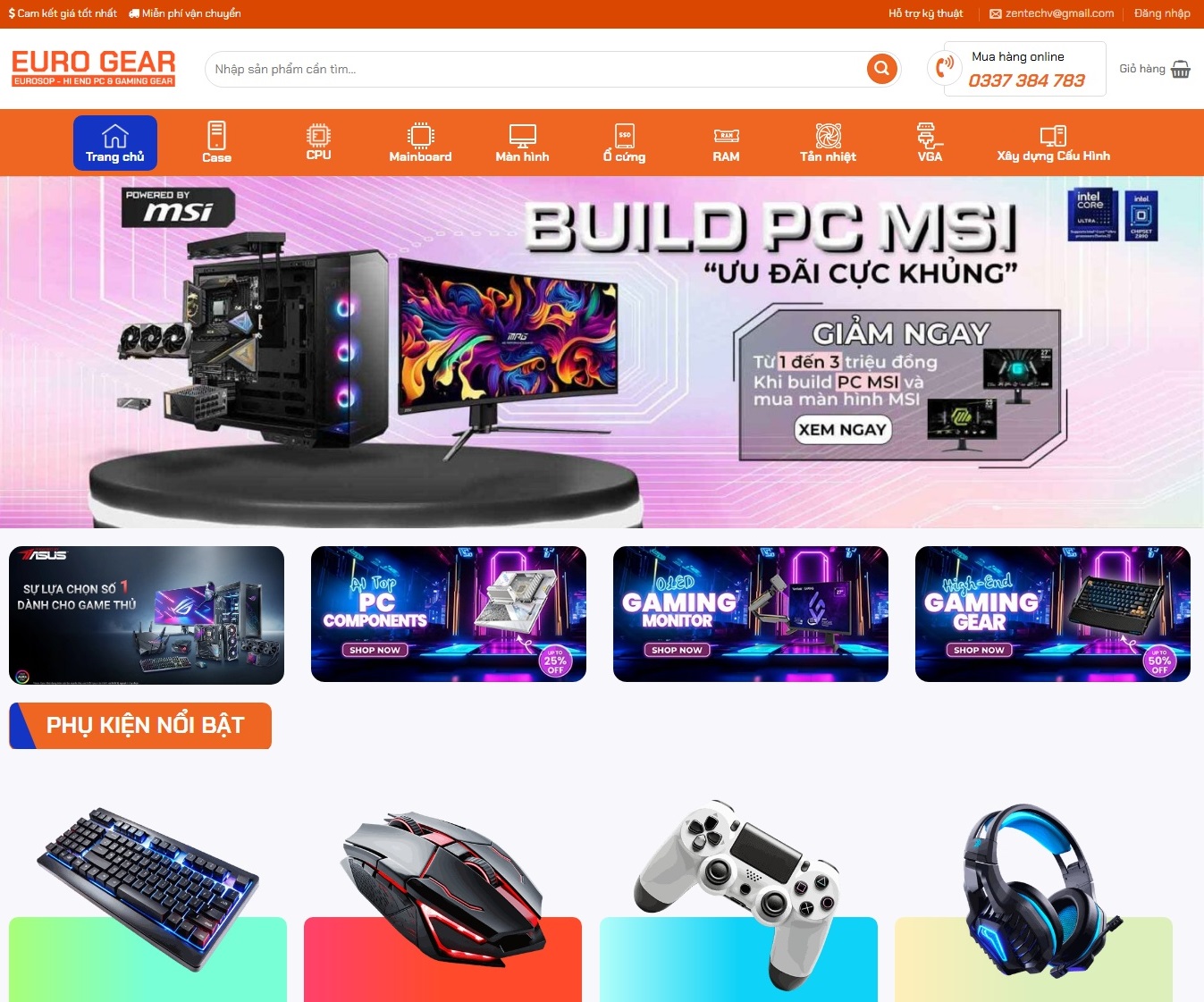 Mẫu Thiết Kế Website Bán Máy Tính 09 Chuẩn SEO, Giao Diện Hiện Đại 1 Mẫu Thiết Kế Website bán máy tính 09