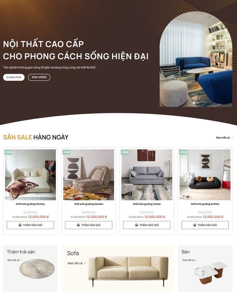 Mẫu Thiết Kế Website bán sofa bed 1 Mẫu Thiết Kế Website bán sofa bed