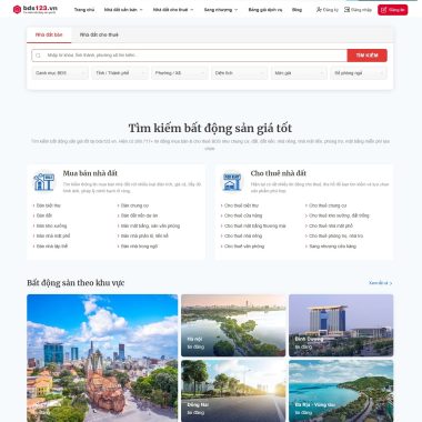 Mẫu Thiết Kế Website bất động sản có đăng tin