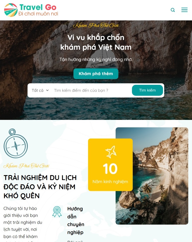 Mẫu Thiết Kế Website Du Lịch Cao Cấp 32 Chuẩn SEO, Giao Diện Sang Trọng 1 Mẫu Thiết Kế Website du lịch cao cấp 32