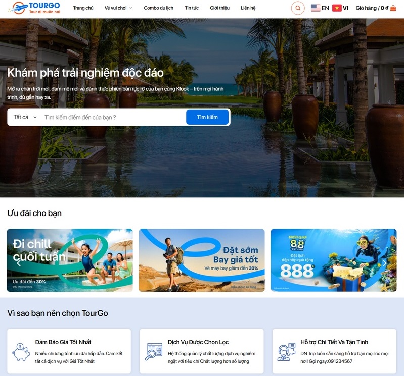 Mẫu Thiết Kế Website Du Lịch, Đặt Vé Tham Quan – Mẫu 30 Chuẩn SEO, Chuyên Nghiệp 1 Mẫu Thiết Kế Website du lịch , đặt vé tham quan – mẫu 30