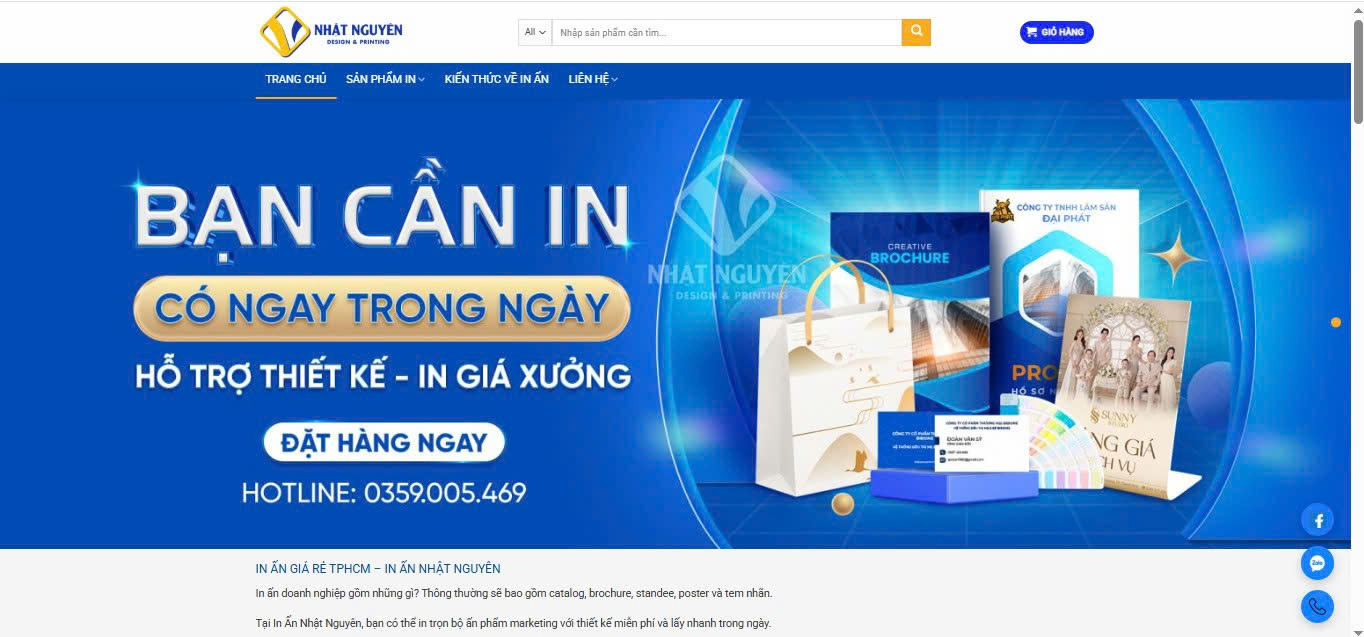 Website doanh nghiệp - in ấn
