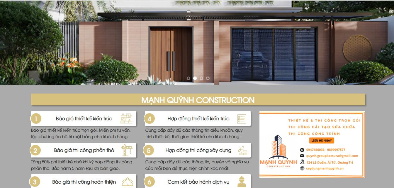 Website xây dựng - Manh Quynh