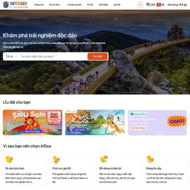 Mẫu Thiết Kế Website du lịch , đặt vé tham quan – mẫu 29