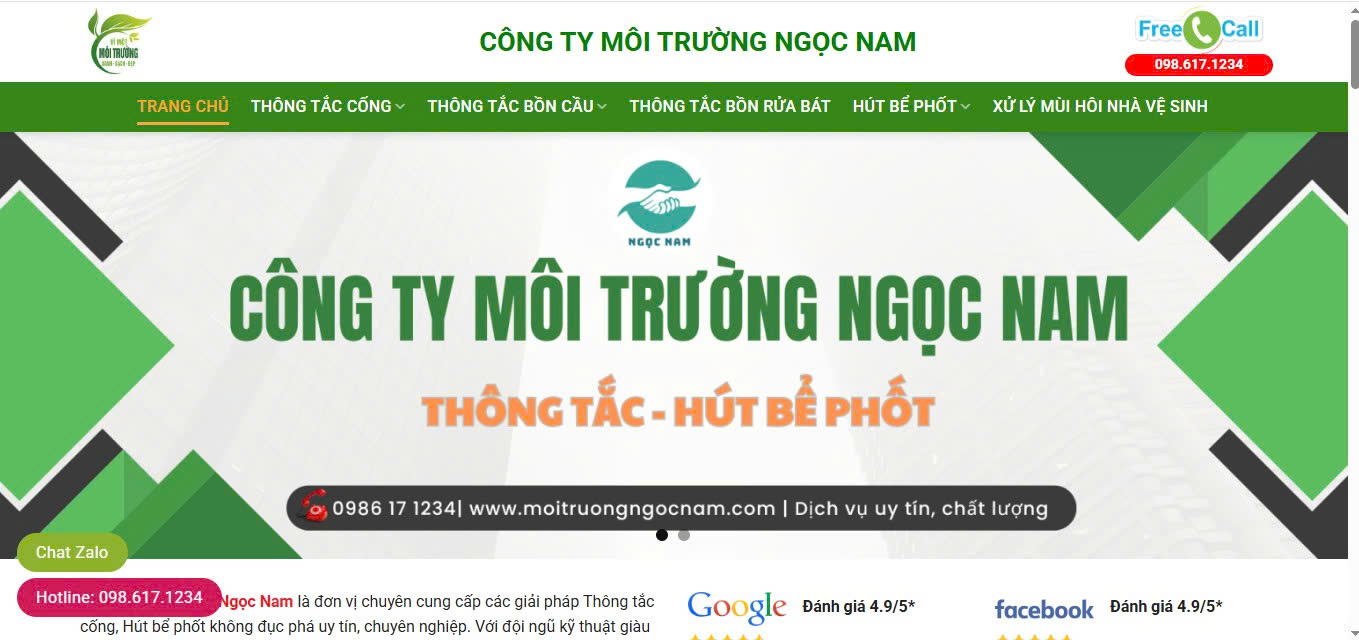 website cong ty moi truong