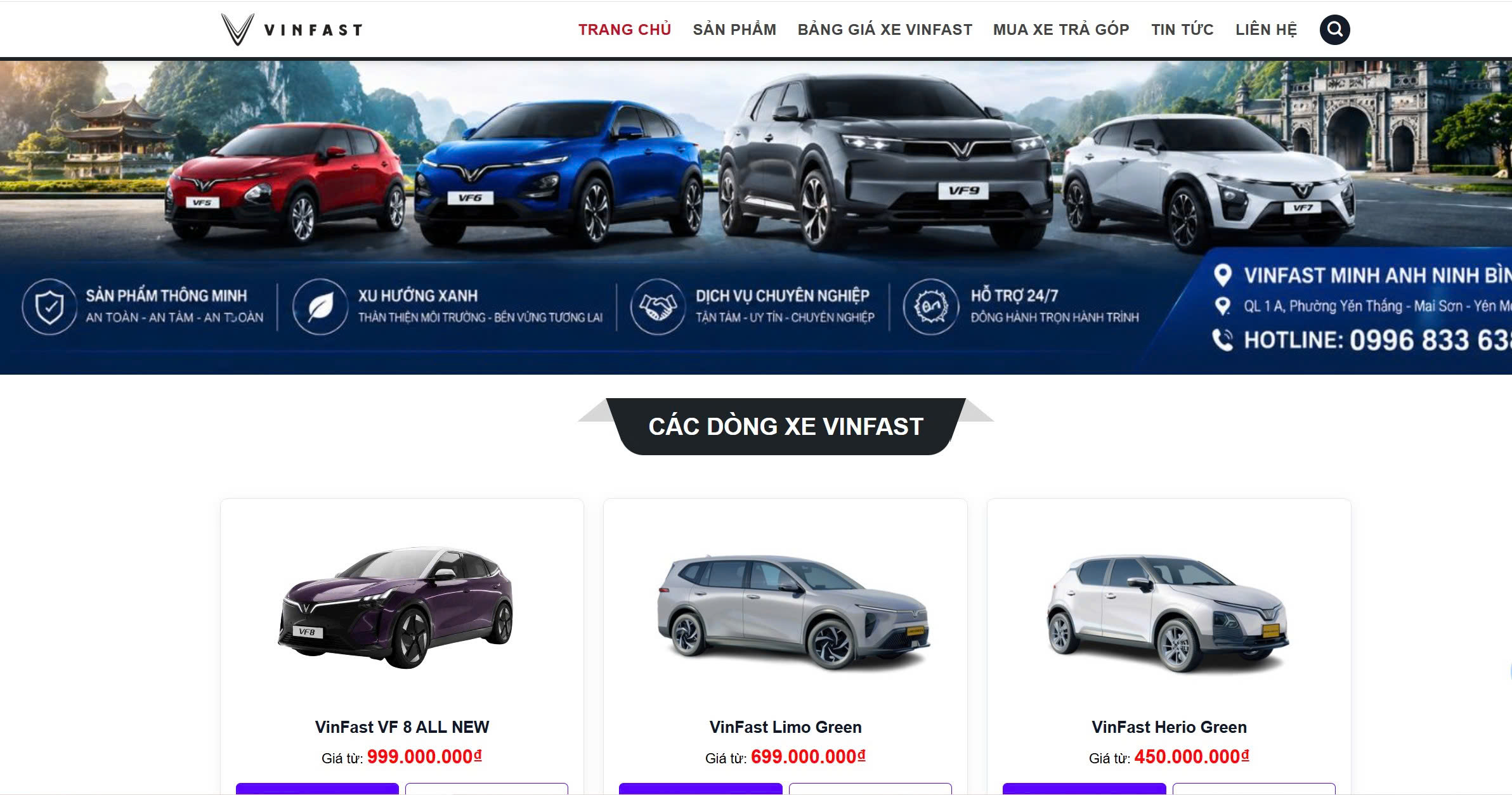 website oto vinfast