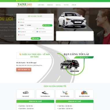 Thiết kế Website Taxi Đặt Xe Dịch Vụ