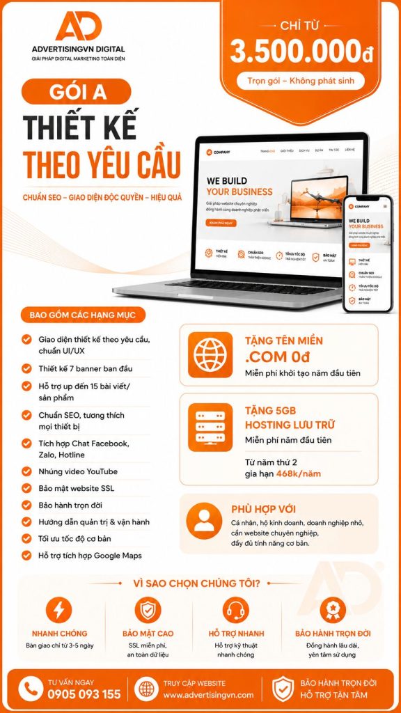Thiết kế website theo yêu cầu